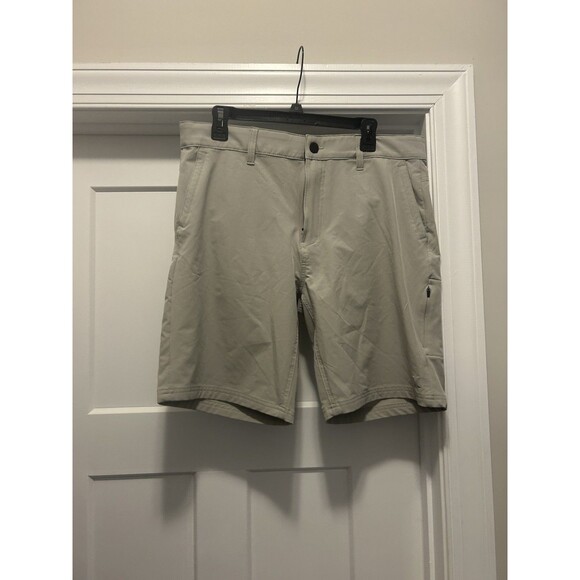 Hurley Hybrid Tech Shorts Men’s size 34 Light Gray  Quick Dry Stretch 9” Inseam - Picture 1 of 5